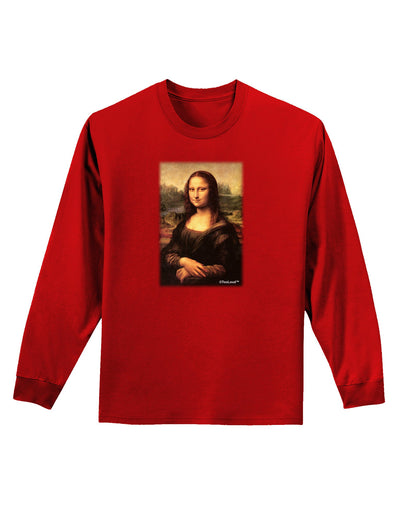 Mona Painting Adult Long Sleeve Dark T-Shirt-TooLoud-Red-Small-Davson Sales