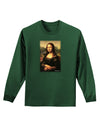 Mona Painting Adult Long Sleeve Dark T-Shirt-TooLoud-Dark-Green-Small-Davson Sales