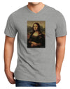 Mona Painting Adult V-Neck T-shirt-Mens V-Neck T-Shirt-TooLoud-HeatherGray-Small-Davson Sales