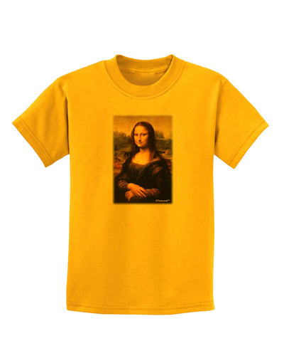 Mona Painting Childrens T-Shirt-Childrens T-Shirt-TooLoud-Gold-X-Small-Davson Sales