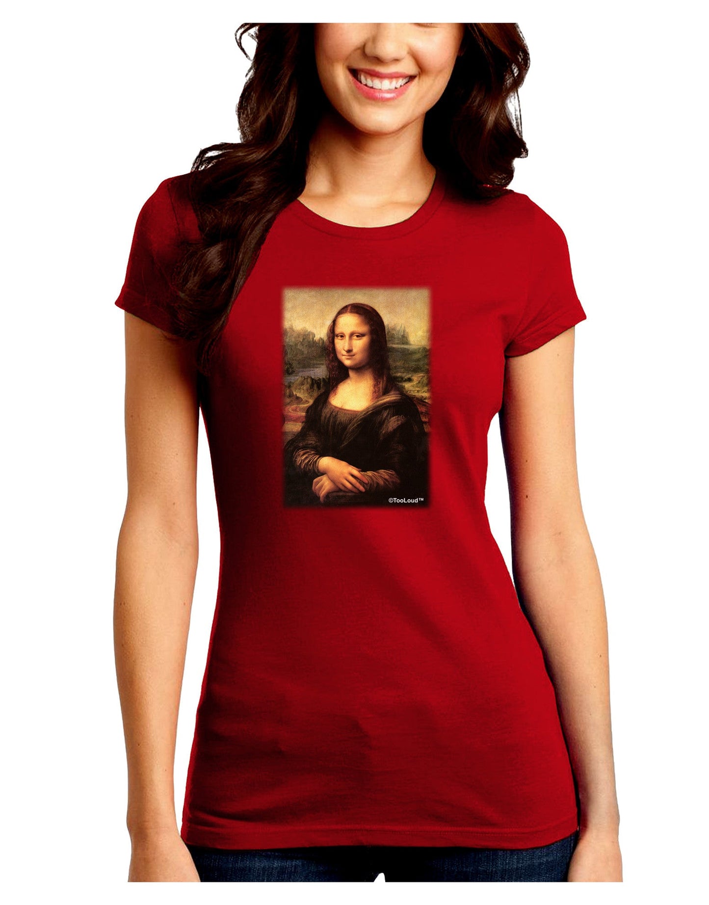 Mona Painting Juniors Petite Crew Dark T-Shirt-T-Shirts Juniors Tops-TooLoud-Red-Juniors Fitted Small-Davson Sales
