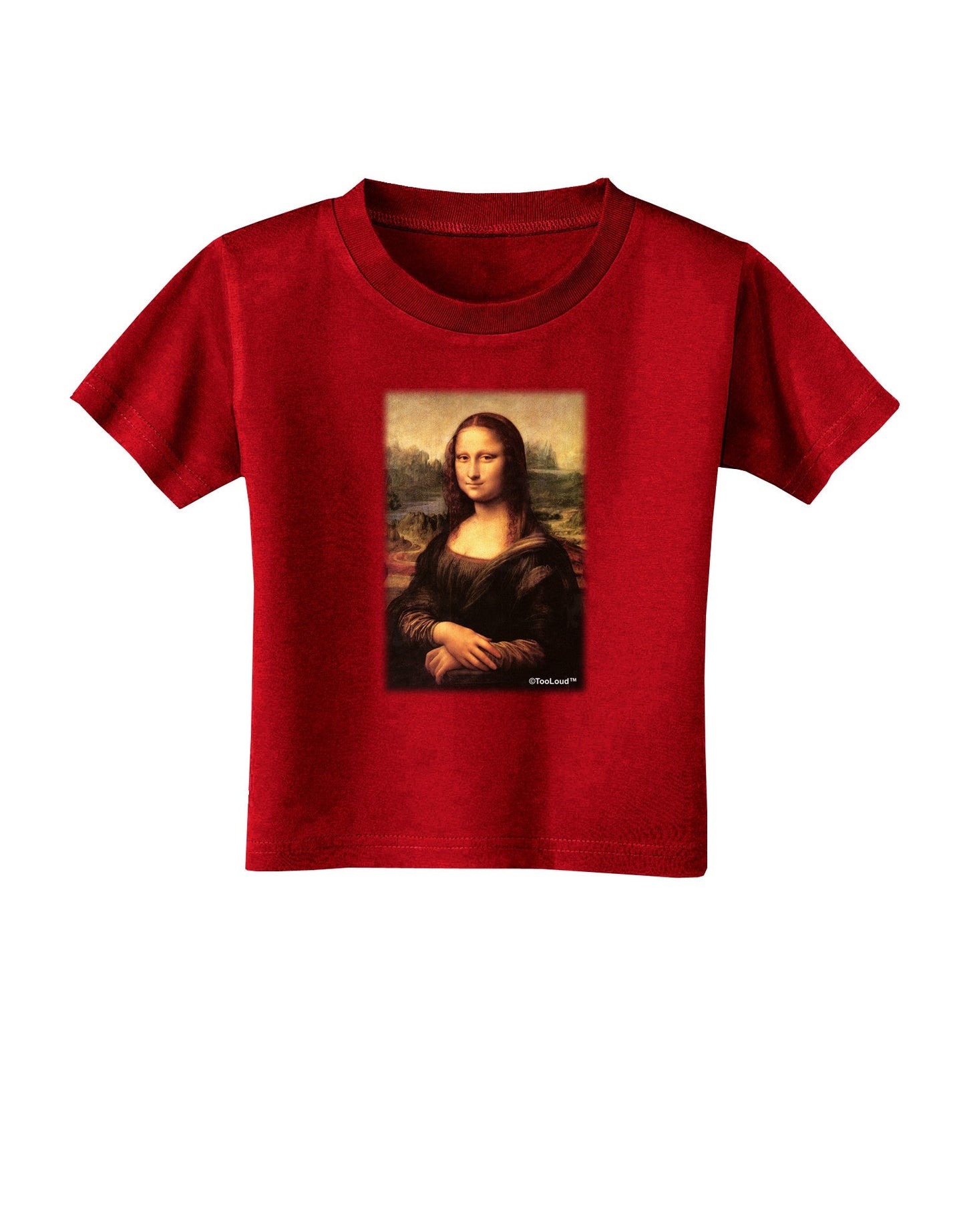 Mona Painting Toddler T-Shirt Dark-Toddler T-Shirt-TooLoud-Red-2T-Davson Sales