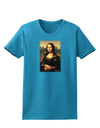 Mona Painting Womens Dark T-Shirt-Womens T-Shirt-TooLoud-Turquoise-X-Small-Davson Sales