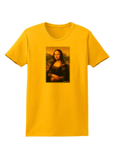 Mona Painting Womens T-Shirt-Womens T-Shirt-TooLoud-Gold-X-Small-Davson Sales