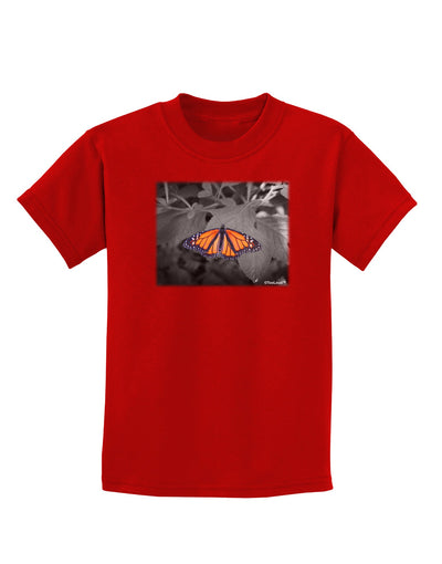 Monarch Butterfly Photo Childrens Dark T-Shirt-Childrens T-Shirt-TooLoud-Red-X-Small-Davson Sales