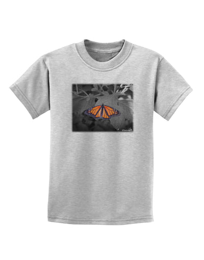 Monarch Butterfly Photo Childrens T-Shirt-Childrens T-Shirt-TooLoud-AshGray-X-Small-Davson Sales