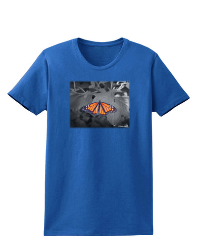 Monarch Butterfly Photo Womens Dark T-Shirt-TooLoud-Royal-Blue-X-Small-Davson Sales