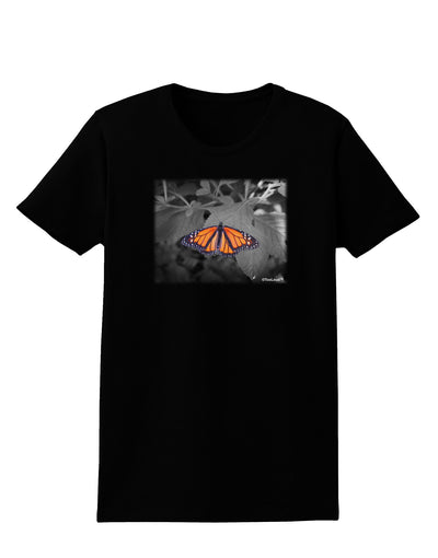 Monarch Butterfly Photo Womens Dark T-Shirt-TooLoud-Black-X-Small-Davson Sales