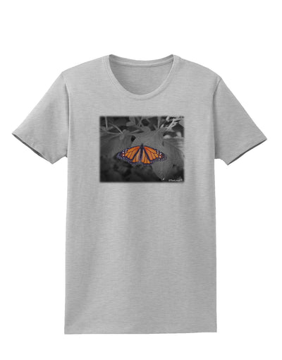 Monarch Butterfly Photo Womens T-Shirt-Womens T-Shirt-TooLoud-AshGray-X-Small-Davson Sales