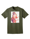 Monkey in Tree Watercolor Adult Dark T-Shirt-Mens T-Shirt-TooLoud-Military-Green-Small-Davson Sales