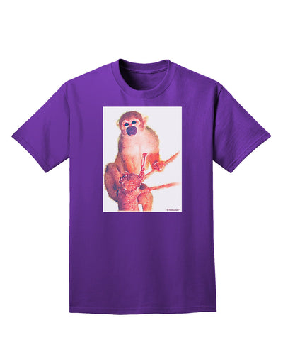 Monkey in Tree Watercolor Adult Dark T-Shirt-Mens T-Shirt-TooLoud-Purple-Small-Davson Sales