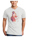 Monkey in Tree Watercolor Adult V-Neck T-shirt-Mens V-Neck T-Shirt-TooLoud-White-Small-Davson Sales