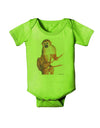 Monkey in Tree Watercolor Baby Romper Bodysuit-Baby Romper-TooLoud-Lime-Green-06-Months-Davson Sales