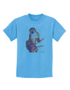 Monkey in Tree Watercolor Childrens T-Shirt-Childrens T-Shirt-TooLoud-Aquatic-Blue-X-Small-Davson Sales