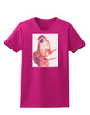 Monkey in Tree Watercolor Womens Dark T-Shirt-TooLoud-Hot-Pink-Small-Davson Sales