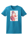 Monkey in Tree Watercolor Womens Dark T-Shirt-TooLoud-Turquoise-X-Small-Davson Sales