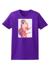 Monkey in Tree Watercolor Womens Dark T-Shirt-TooLoud-Purple-X-Small-Davson Sales