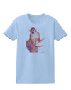 Monkey in Tree Watercolor Womens T-Shirt-Womens T-Shirt-TooLoud-Light-Blue-X-Small-Davson Sales