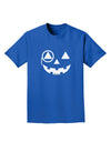 Monocle Jack-o-Lantern B-W Adult Dark T-Shirt-Mens T-Shirt-TooLoud-Royal-Blue-Small-Davson Sales