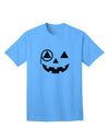 Monocle Jack-o-Lantern B-W Adult T-Shirt-Mens T-Shirt-TooLoud-Aquatic-Blue-Small-Davson Sales