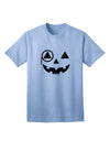 Monocle Jack-o-Lantern B-W Adult T-Shirt-Mens T-Shirt-TooLoud-Light-Blue-Small-Davson Sales