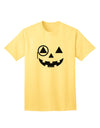 Monocle Jack-o-Lantern B-W Adult T-Shirt-Mens T-Shirt-TooLoud-Yellow-Small-Davson Sales