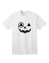 Monocle Jack-o-Lantern B-W Adult T-Shirt-Mens T-Shirt-TooLoud-White-Small-Davson Sales