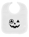 Monocle Jack-o-Lantern B-W Baby Bib