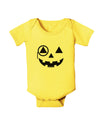 Monocle Jack-o-Lantern B-W Baby Romper Bodysuit-Baby Romper-TooLoud-Yellow-06-Months-Davson Sales