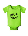 Monocle Jack-o-Lantern B-W Baby Romper Bodysuit-Baby Romper-TooLoud-Lime-06-Months-Davson Sales