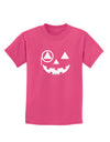 Monocle Jack-o-Lantern B-W Childrens Dark T-Shirt-Childrens T-Shirt-TooLoud-Sangria-X-Small-Davson Sales