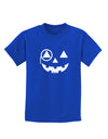 Monocle Jack-o-Lantern B-W Childrens Dark T-Shirt-Childrens T-Shirt-TooLoud-Royal-Blue-X-Small-Davson Sales