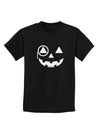 Monocle Jack-o-Lantern B-W Childrens Dark T-Shirt-Childrens T-Shirt-TooLoud-Black-X-Small-Davson Sales