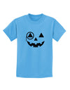 Monocle Jack-o-Lantern B-W Childrens T-Shirt-Childrens T-Shirt-TooLoud-Aquatic-Blue-X-Small-Davson Sales