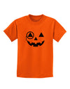 Monocle Jack-o-Lantern B-W Childrens T-Shirt-Childrens T-Shirt-TooLoud-Orange-X-Small-Davson Sales