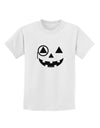 Monocle Jack-o-Lantern B-W Childrens T-Shirt-Childrens T-Shirt-TooLoud-White-X-Small-Davson Sales