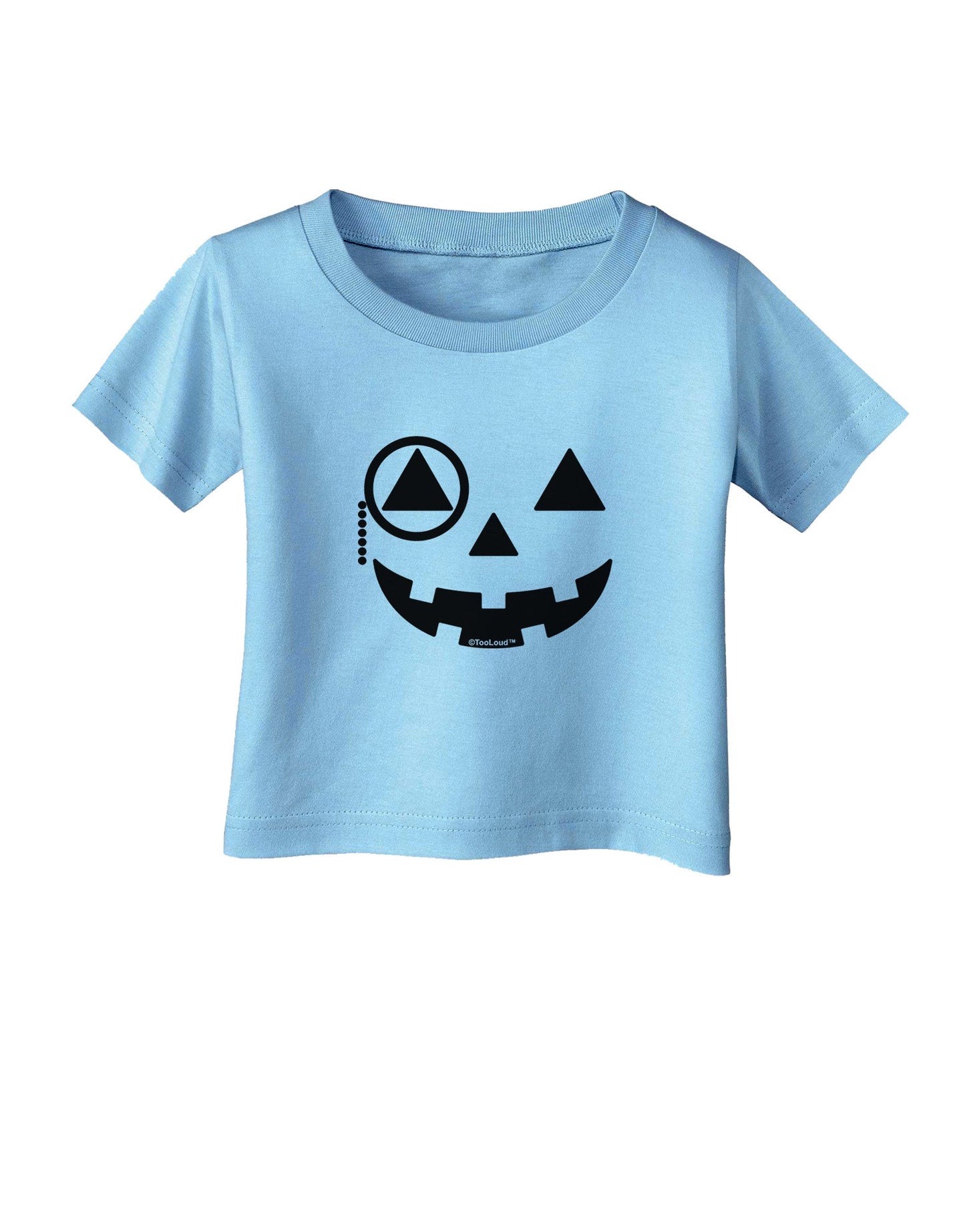 Monocle Jack-o-Lantern B-W Infant T-Shirt-Infant T-Shirt-TooLoud-Aquatic-Blue-06-Months-Davson Sales