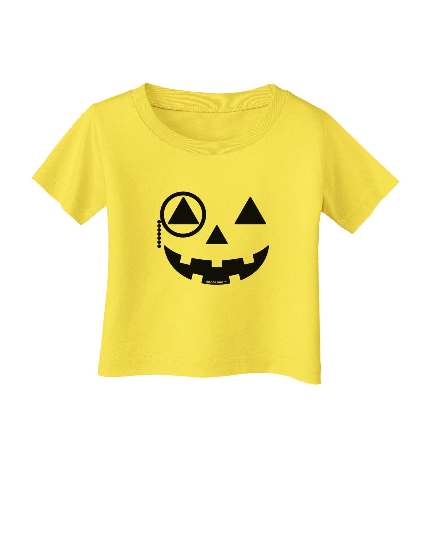 Monocle Jack-o-Lantern B-W Infant T-Shirt-Infant T-Shirt-TooLoud-Yellow-06-Months-Davson Sales