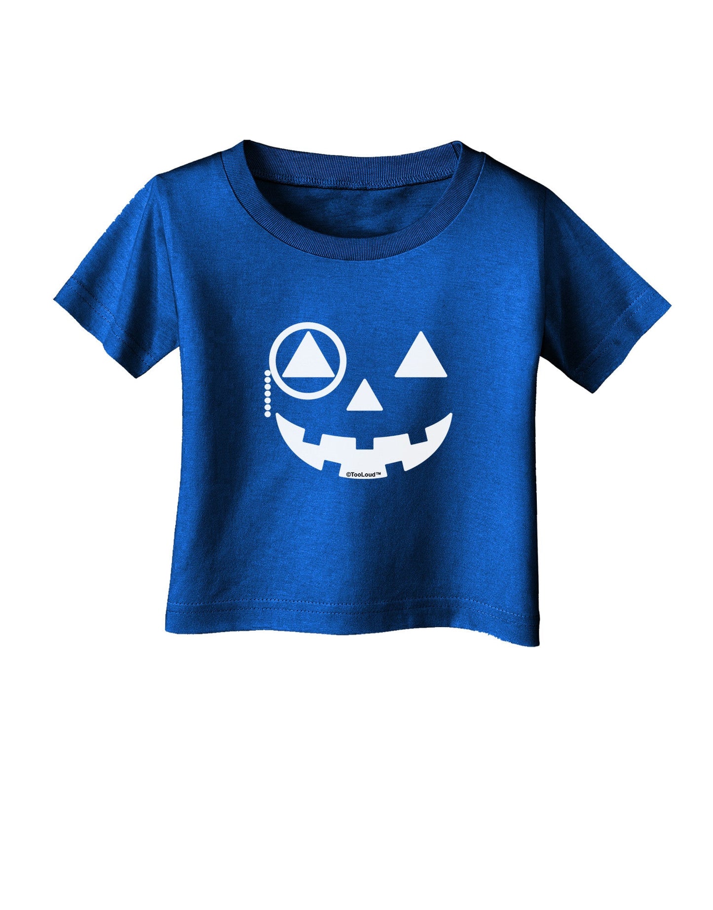 Monocle Jack-o-Lantern B-W Infant T-Shirt Dark-Infant T-Shirt-TooLoud-Royal-Blue-06-Months-Davson Sales