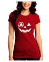 Monocle Jack-o-Lantern B-W Juniors Crew Dark T-Shirt-T-Shirts Juniors Tops-TooLoud-Red-Juniors Fitted Small-Davson Sales