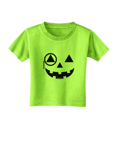 Monocle Jack-o-Lantern B-W Toddler T-Shirt-Toddler T-Shirt-TooLoud-Lime-Green-2T-Davson Sales