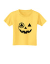 Monocle Jack-o-Lantern B-W Toddler T-Shirt-Toddler T-Shirt-TooLoud-Yellow-2T-Davson Sales