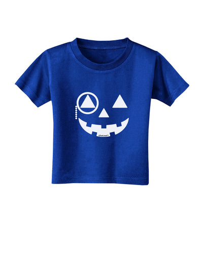 Monocle Jack-o-Lantern B-W Toddler T-Shirt Dark-Toddler T-Shirt-TooLoud-Royal-Blue-2T-Davson Sales