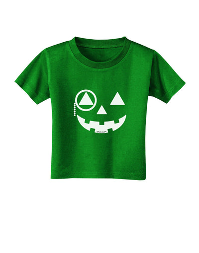 Monocle Jack-o-Lantern B-W Toddler T-Shirt Dark-Toddler T-Shirt-TooLoud-Clover-Green-2T-Davson Sales