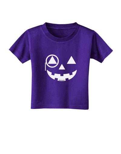 Monocle Jack-o-Lantern B-W Toddler T-Shirt Dark-Toddler T-Shirt-TooLoud-Purple-2T-Davson Sales