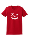 Monocle Jack-o-Lantern B-W Womens Dark T-Shirt-TooLoud-Red-X-Small-Davson Sales