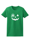 Monocle Jack-o-Lantern B-W Womens Dark T-Shirt-TooLoud-Kelly-Green-X-Small-Davson Sales