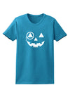 Monocle Jack-o-Lantern B-W Womens Dark T-Shirt-TooLoud-Turquoise-X-Small-Davson Sales