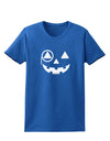 Monocle Jack-o-Lantern B-W Womens Dark T-Shirt-TooLoud-Royal-Blue-X-Small-Davson Sales