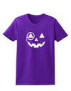 Monocle Jack-o-Lantern B-W Womens Dark T-Shirt-TooLoud-Purple-X-Small-Davson Sales